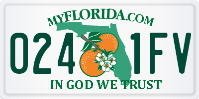 FL license plate 0241FV