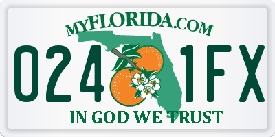 FL license plate 0241FX