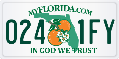 FL license plate 0241FY