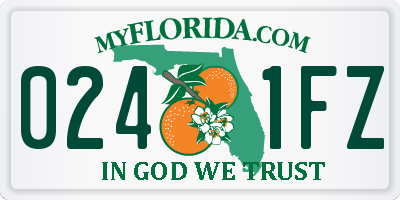 FL license plate 0241FZ