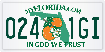 FL license plate 0241GI