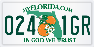 FL license plate 0241GR