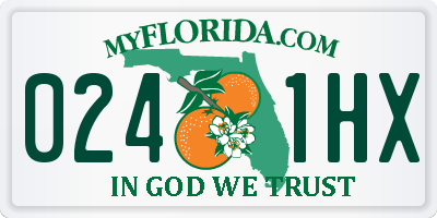 FL license plate 0241HX