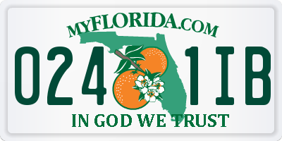 FL license plate 0241IB