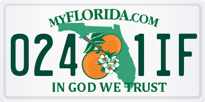FL license plate 0241IF