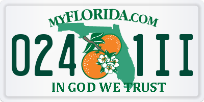 FL license plate 0241II