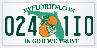 FL license plate 0241IO