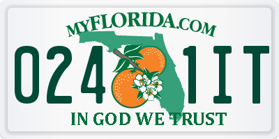 FL license plate 0241IT