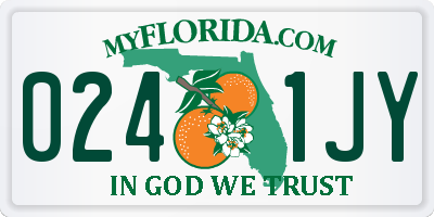 FL license plate 0241JY
