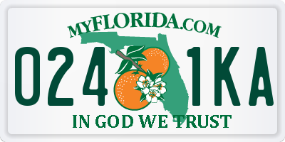FL license plate 0241KA