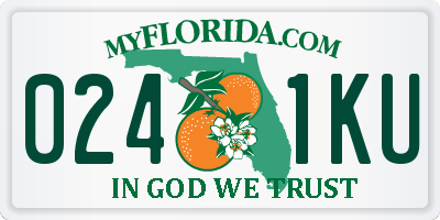 FL license plate 0241KU