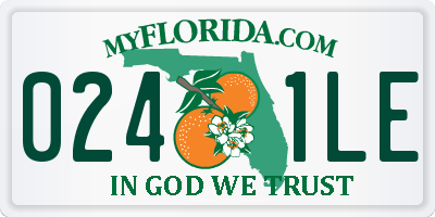FL license plate 0241LE