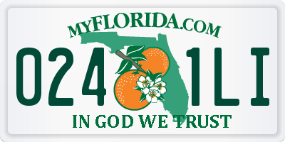FL license plate 0241LI