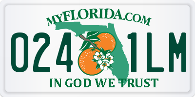 FL license plate 0241LM