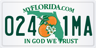 FL license plate 0241MA