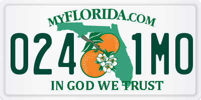 FL license plate 0241MO