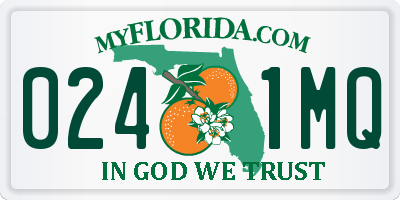 FL license plate 0241MQ