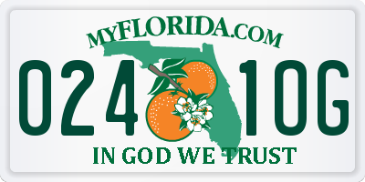 FL license plate 0241OG