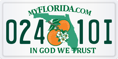 FL license plate 0241OI