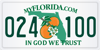 FL license plate 0241OO
