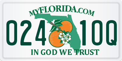 FL license plate 0241OQ