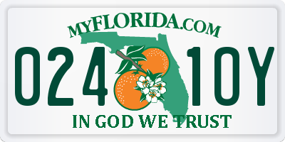 FL license plate 0241OY