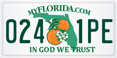 FL license plate 0241PE