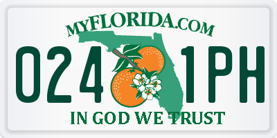 FL license plate 0241PH