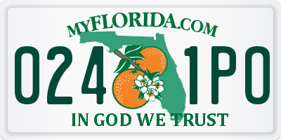 FL license plate 0241PO