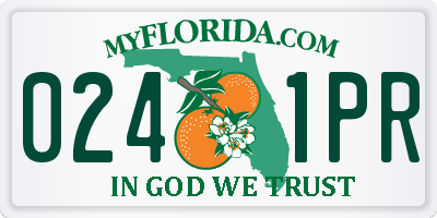 FL license plate 0241PR