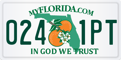 FL license plate 0241PT