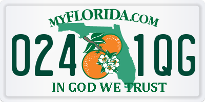 FL license plate 0241QG