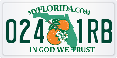 FL license plate 0241RB