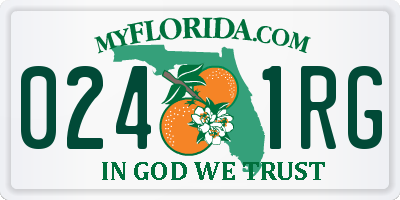 FL license plate 0241RG