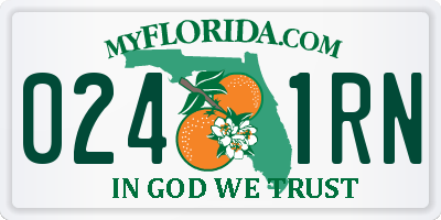 FL license plate 0241RN