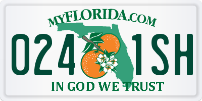 FL license plate 0241SH