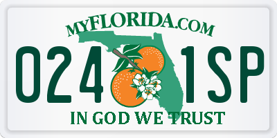 FL license plate 0241SP
