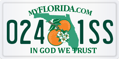 FL license plate 0241SS