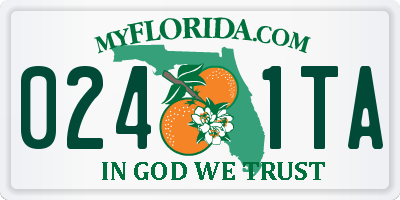 FL license plate 0241TA