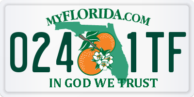 FL license plate 0241TF