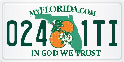 FL license plate 0241TI