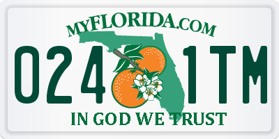 FL license plate 0241TM