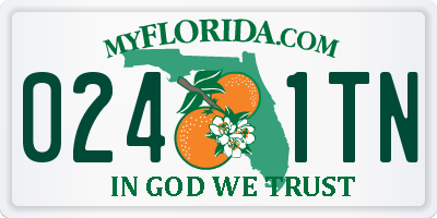 FL license plate 0241TN