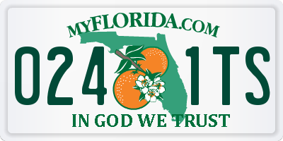 FL license plate 0241TS