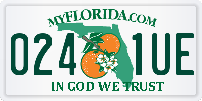 FL license plate 0241UE