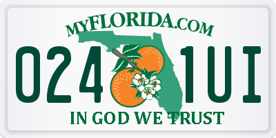 FL license plate 0241UI
