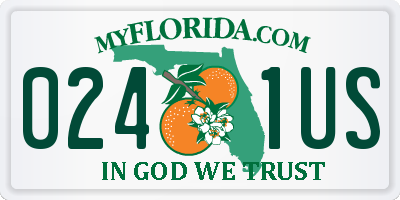 FL license plate 0241US