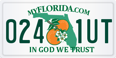 FL license plate 0241UT