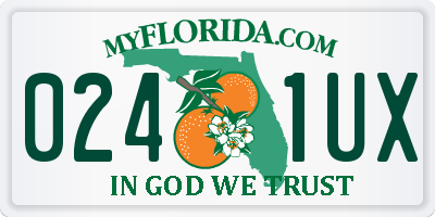 FL license plate 0241UX