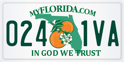 FL license plate 0241VA
